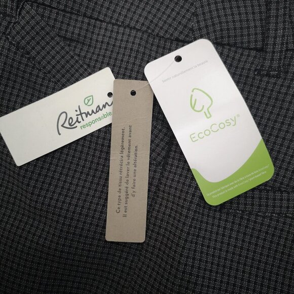 NWT Reitmans Ladies Size 12 Petite Grey Plaid Pull On Style High Rise Pants - Picture 3 of 15